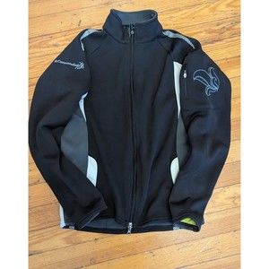 CANNONDALE SOFTSHELL CYCLING JACKET WOMEN'S SZ S BLACK GRAY WHITE FULL ZIP